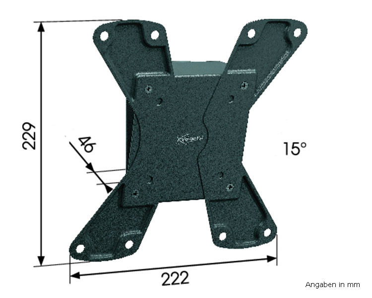 Vogels TV Wandhalterung WALL 1115, schwarz