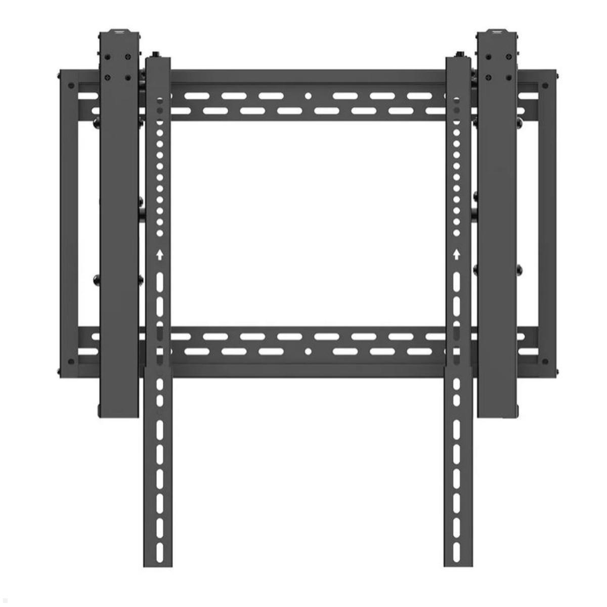 Neomounts LED-VW2500BLACK1 flache Videowall TV Wandhalterung bis 75 Zoll Vorderansicht