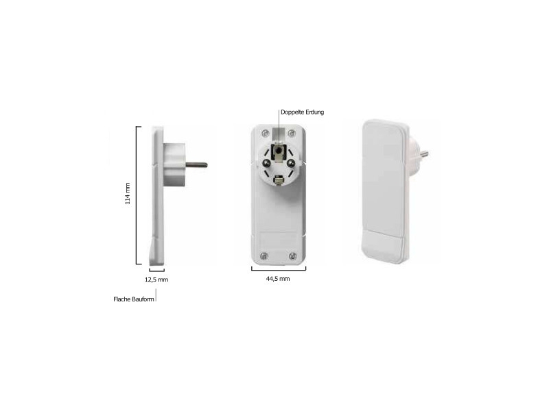 Bachmann FLAT PLUG Flachstecker mit 3-fach Steckdosenleiste (933.007) Maße Bachmann FLAT PLUG Flachstecker mit 3-fach Steckdosenleiste (933.007) Maße