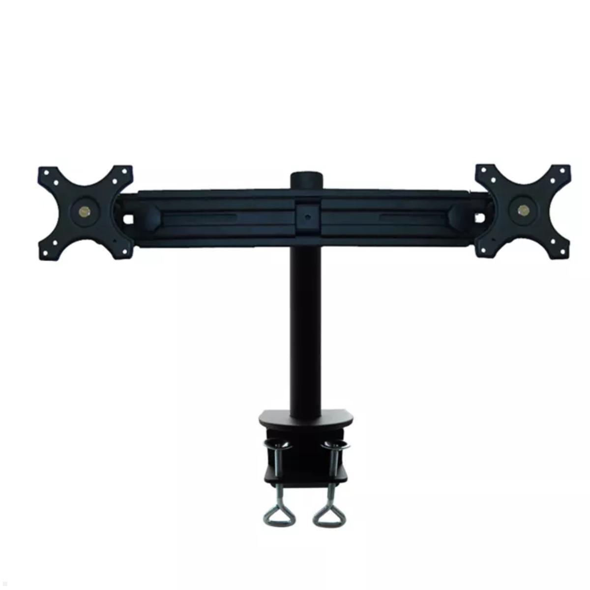 Neomounts FPMA-D700D duale Monitor Tischhalterung 19-30 Zoll mit Tischklemme, schwarz, ergonomische Bildschirmhalterung