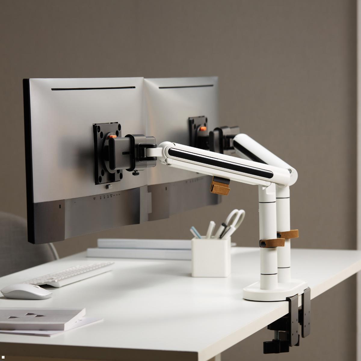 Fellowes Smartview Dual Monitor Tischhalterung, Anwendungsbeispiel