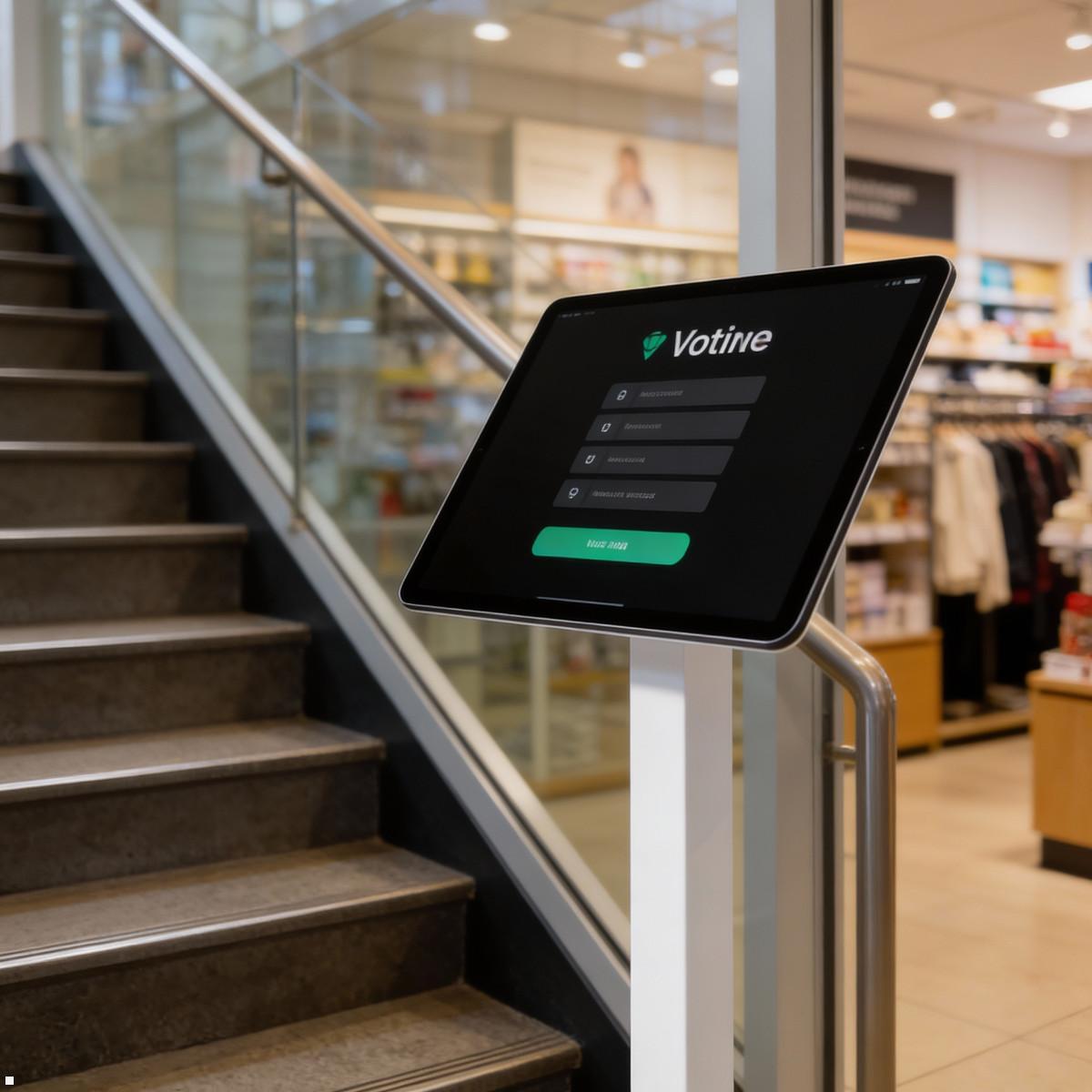 TabLines TBS012 Tablet Bodenständer anschraubbar, eckig, Kundenstopper