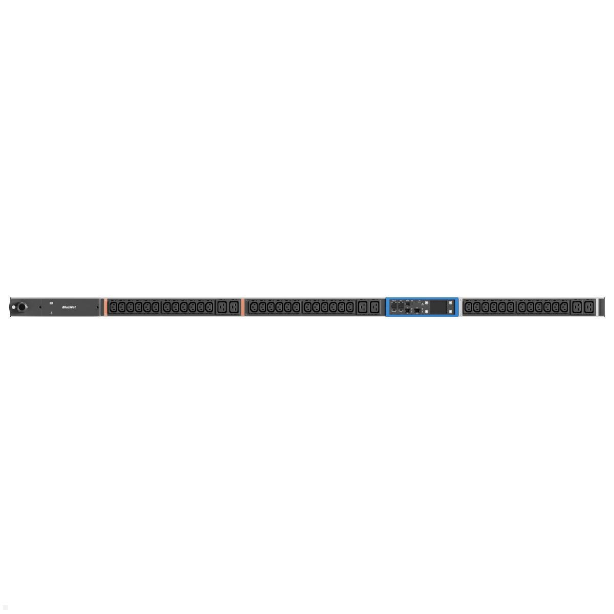 Bachmann BN PRO Metered – 16A Rack PDU mit 36xC13 / 6xC19 & Display, 3,0m CEE 16A/5p (BM0015590) Maße