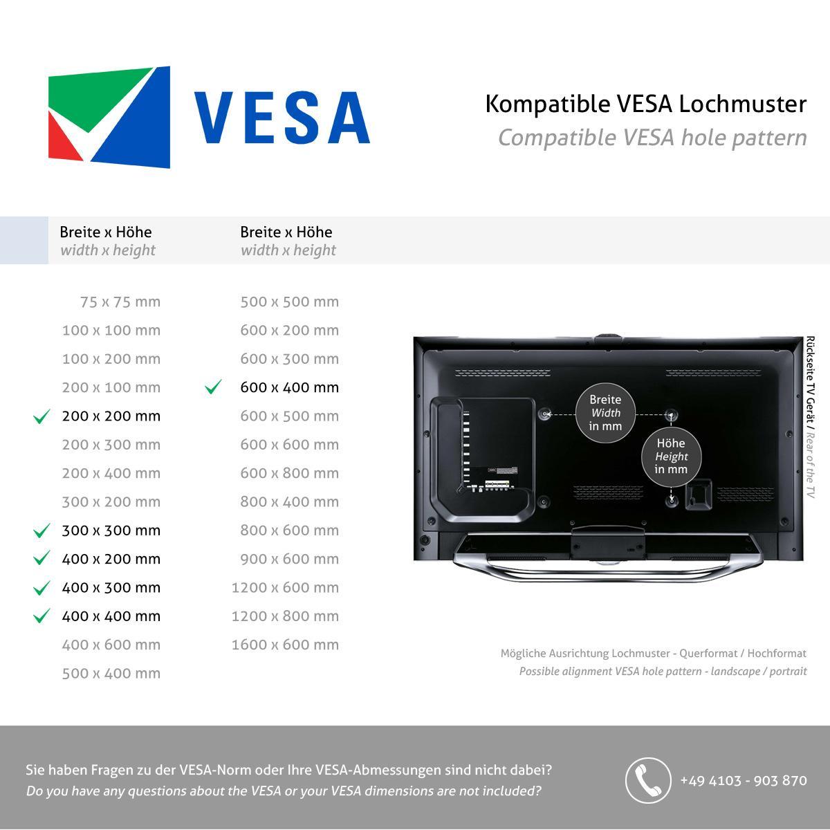 MonLines MWH046B Outdoor TV Wandhalterung neigbar, 37-86 Zoll bis 50kg, Aufhängeschienen Wandplatte