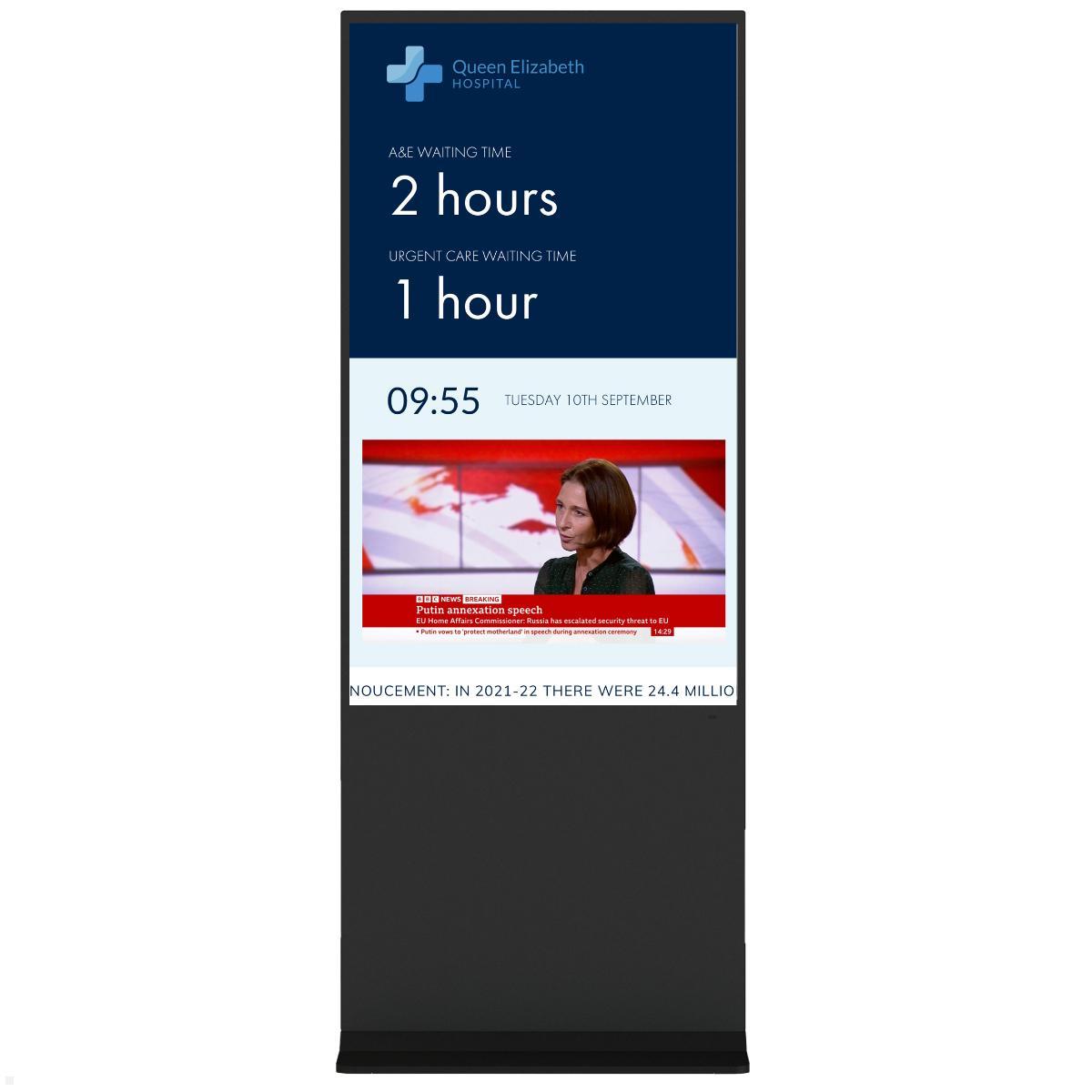 Clevertouch CL Touch Totem Commercial Display 55'' (12955CLTOUCHTOTEM), Frontansicht