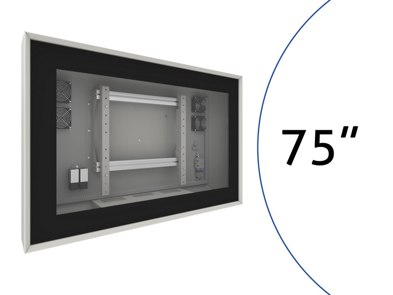 SmartMetals Outdoor Gehäuse Wandhalter für Displays bis 2500cd 75 Zoll Querformat