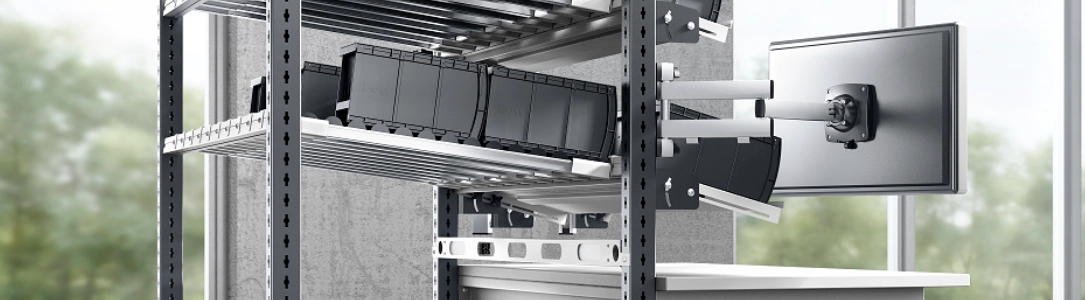 Halterungen für Monitore & Tablets für Aluprofile Halterungen für Monitore & Tablets für Aluprofile