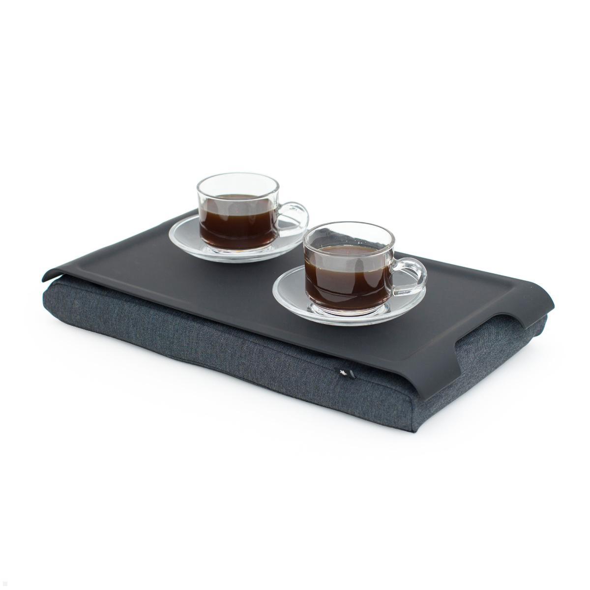 Bosign Laptop Knietablett Mini Laptray Rutschfest, Schwarz Seitenansicht