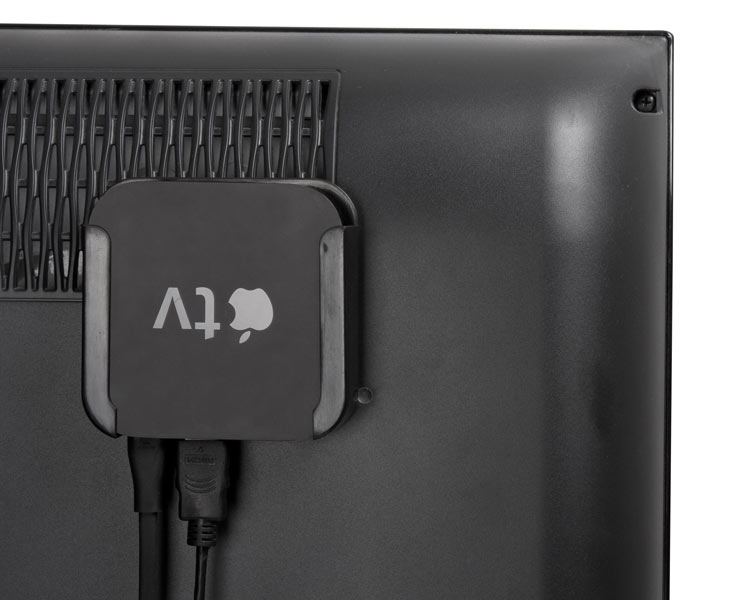 TotalMount Apple TV Halterung, schwarz Anwendung am TV