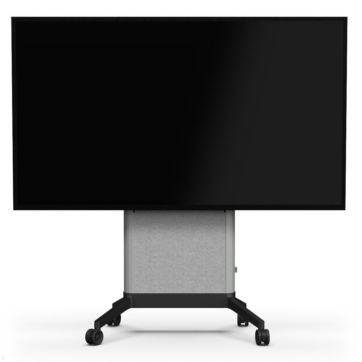 SMS EVER620 mobiler TV Ständer 98 Zoll, Filz Cover grau (16-010-9S), mit Bildschirm SMS EVER620 mobiler TV Ständer 98 Zoll, Filz Cover grau (16-010-9S), mit Bildschirm