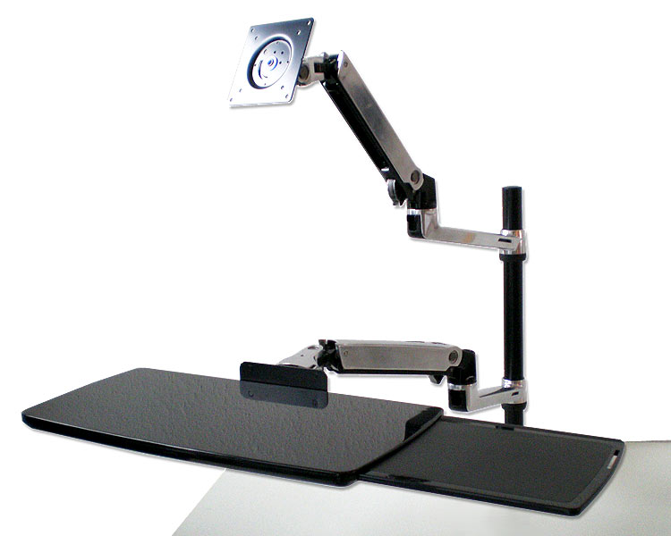Ergotron LX Monitorarm mit Tastatur als Tischhalterung Ergotron LX Monitorarm mit Tastatur als Tischhalterung
