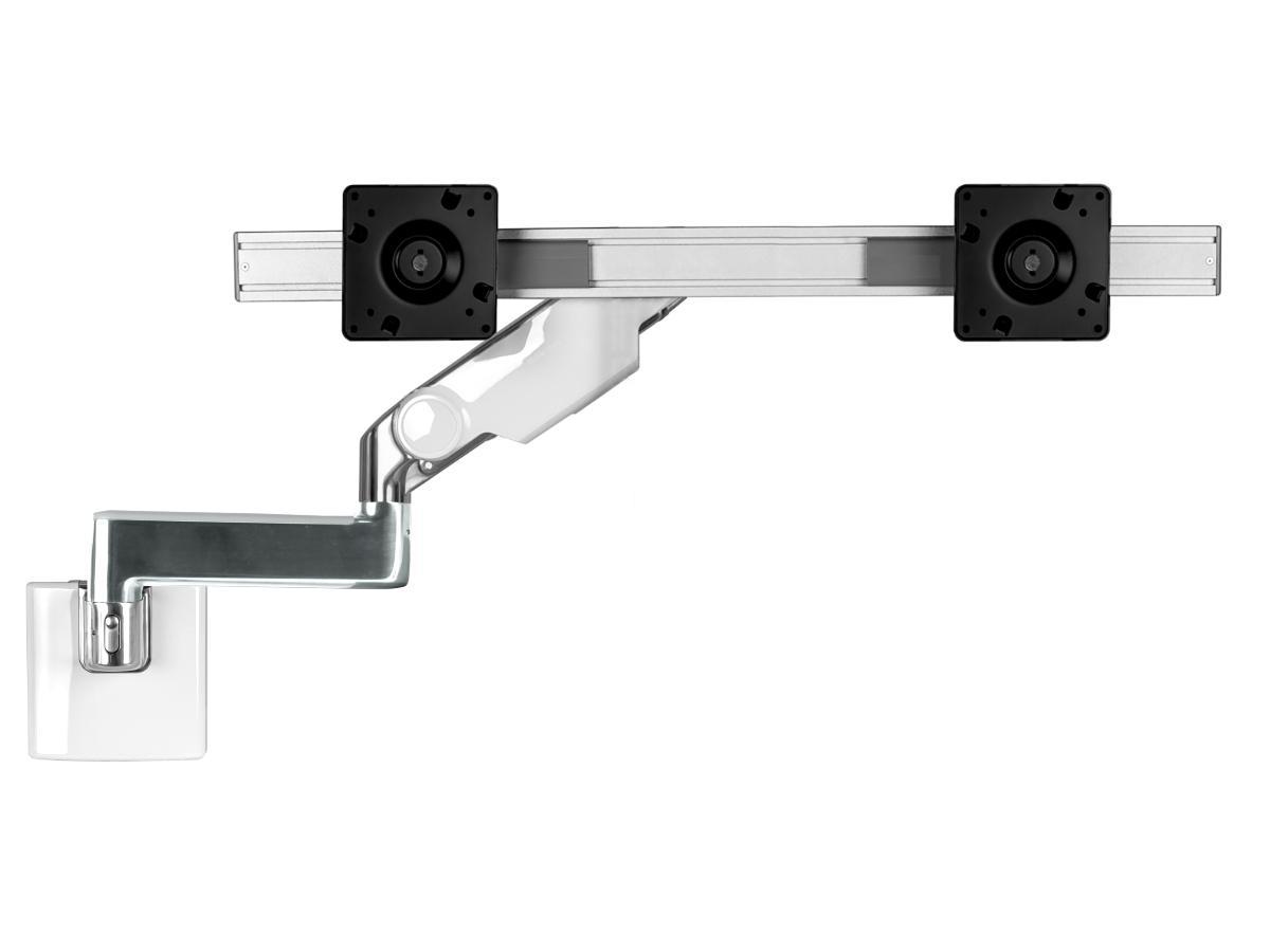 Humanscale M10 Dual Monitor Wandhalterung weiß (M10HMWE2W) Vorderansicht Humanscale M10 Dual Monitor Wandhalterung weiß (M10HMWE2W) Vorderansicht