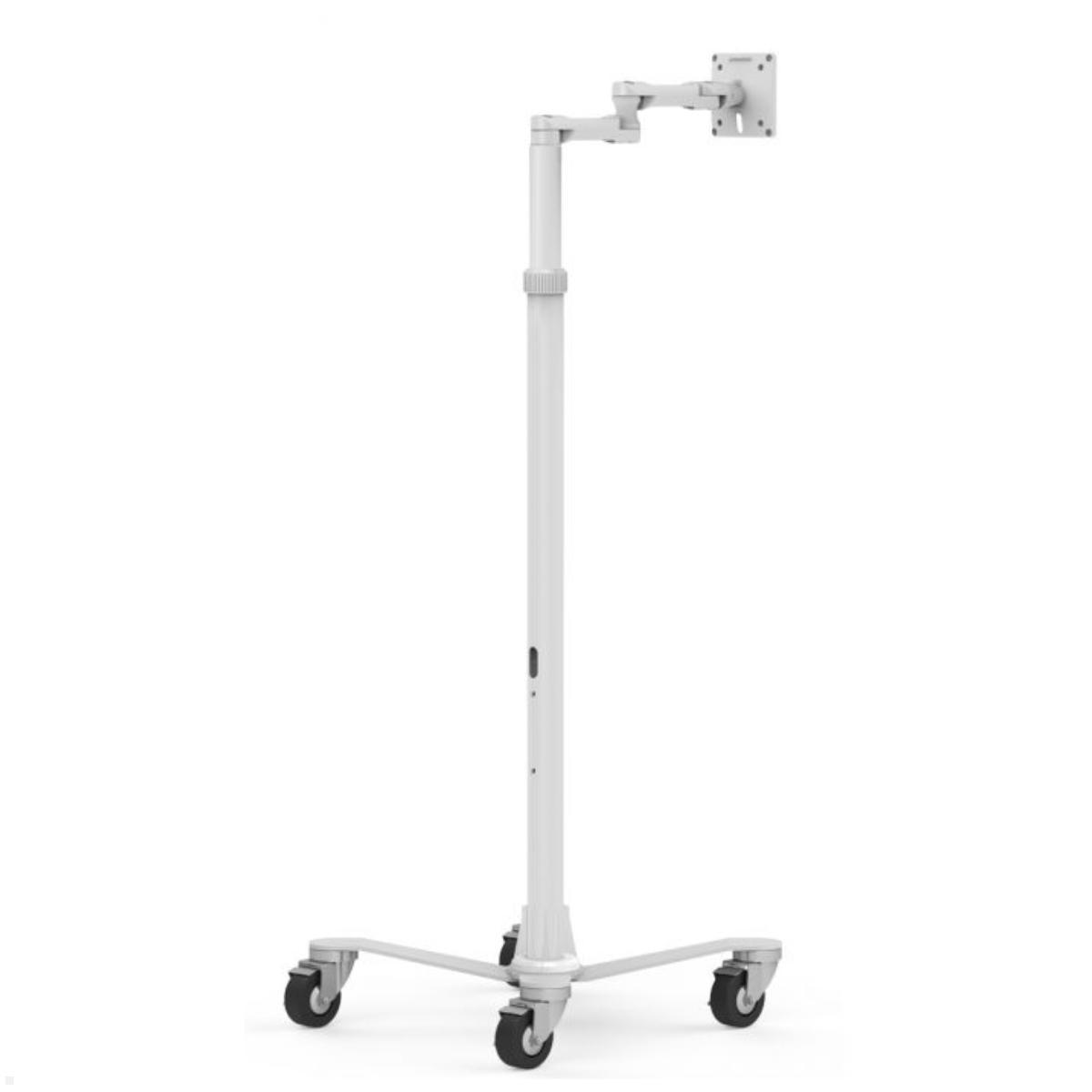 Schwenkarm Monitorwagen Compulocks MCRSTDEXW, weiß, Rückansicht Schwenkarm Monitorwagen Compulocks MCRSTDEXW, weiß, Rückansicht