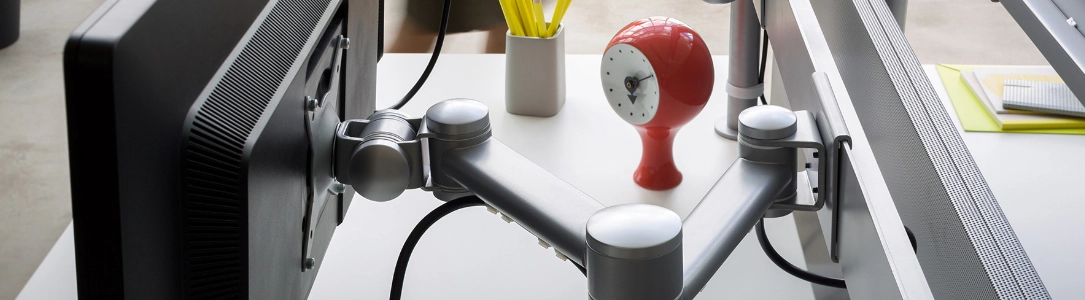 Monitorhalterung für Slat wall, Tischtrennwand, universal, 10-36 Zoll Bildschirme Monitorhalterung für Slat wall, Tischtrennwand, universal, 10-36 Zoll Bildschirme