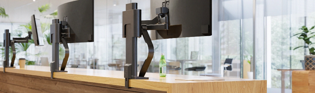 Monitor mount with C-clamp