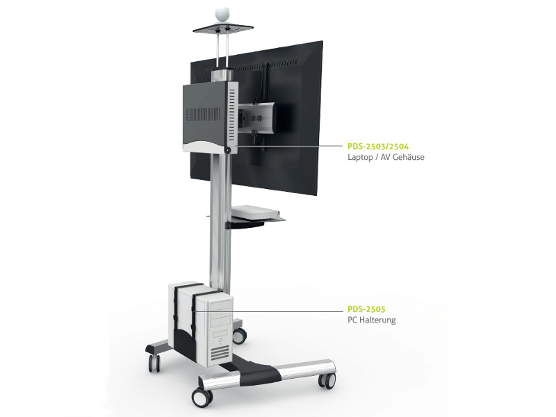 PureMounts PDS-2001C mobiler Monitorständer 37" - 70" Zubehör