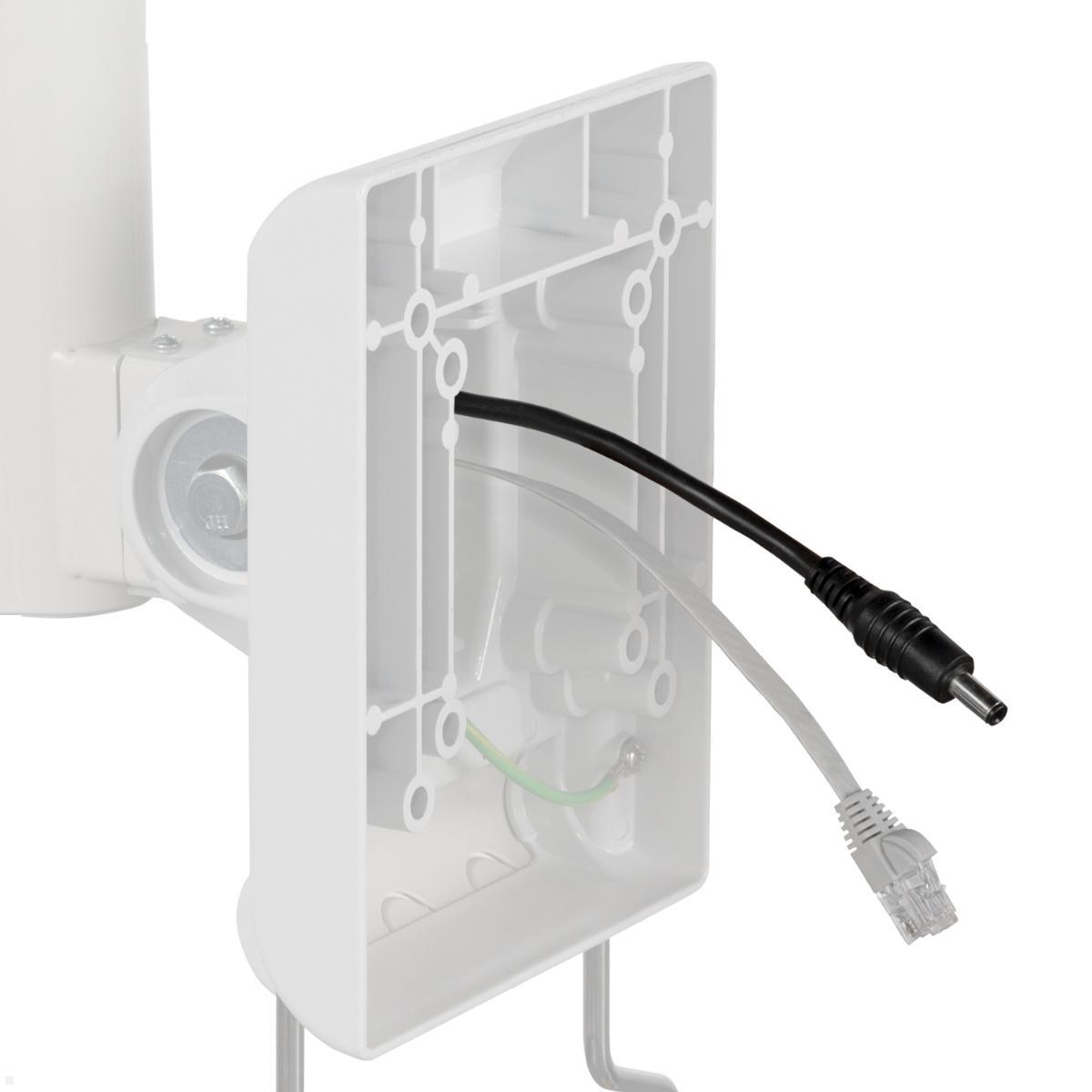 B-Tech BT7594 medizinische Monitor Deckenhalterung bis 28 Zoll, weiß, vorinstallierte Kabel