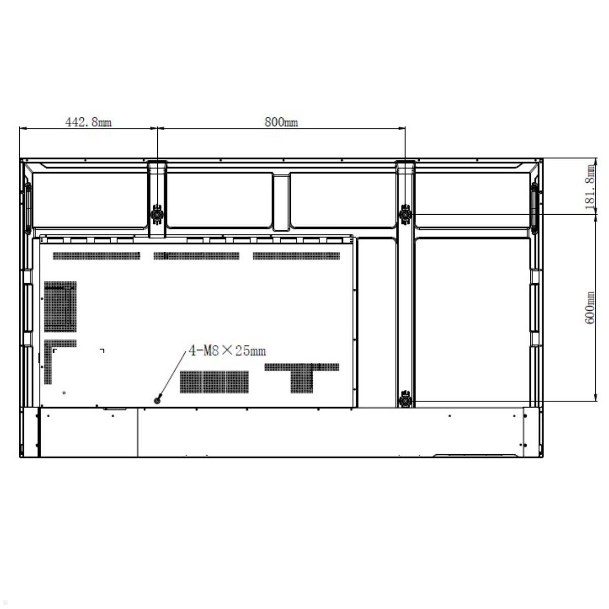 Clevertouch CL Pro Serie Commercial Display 75” (12975CLPRO), Maße