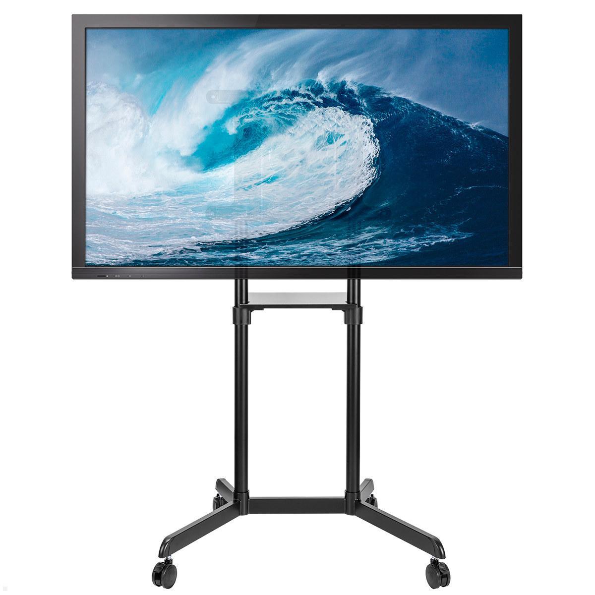MonLines MBS029B mobiler Monitorständer mit Pivotfunktion, 37-70 Zoll, schwarz, VESA Monitorhalterung