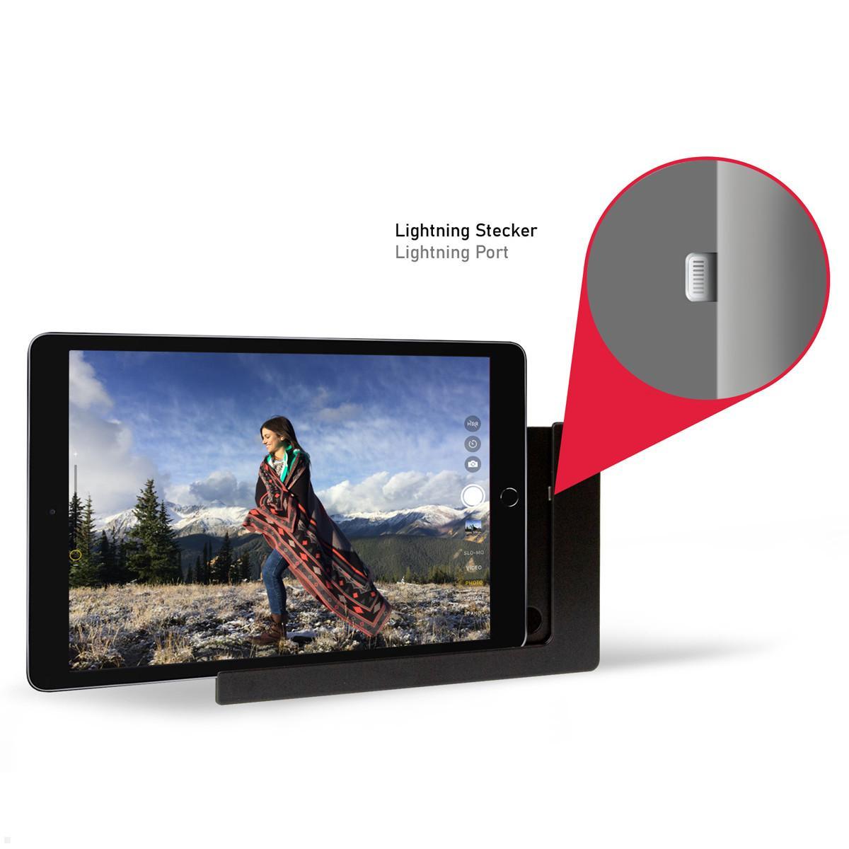 TabLines TWP010B Wandhalterung für Apple Air 1 9.7, schwarz, Laden / Charging TabLines TWP010B Wandhalterung für Apple Air 1 9.7, schwarz, Laden / Charging