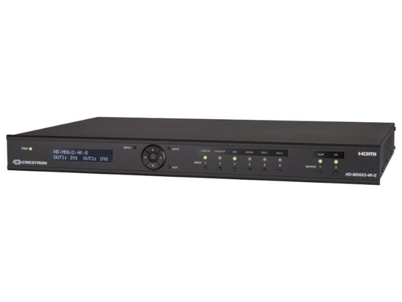 Crestron 4K Signalumschalter mit integriertem 4K-Scaler  und Audio-DSP Front