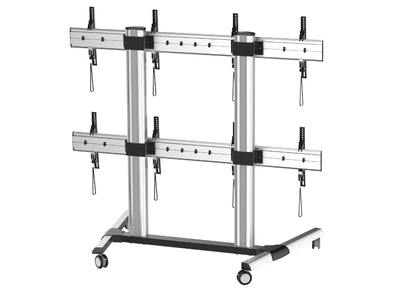 PureMounts PDS-2304C Videowall Rollwagen für vier Displays 45" - 55" back