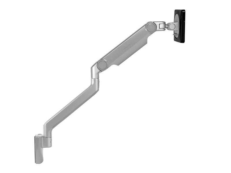 Humanscale M2.1 Monitor Wandhalterung, schräg, silber (M21HMSBTB) Seitenansicht
