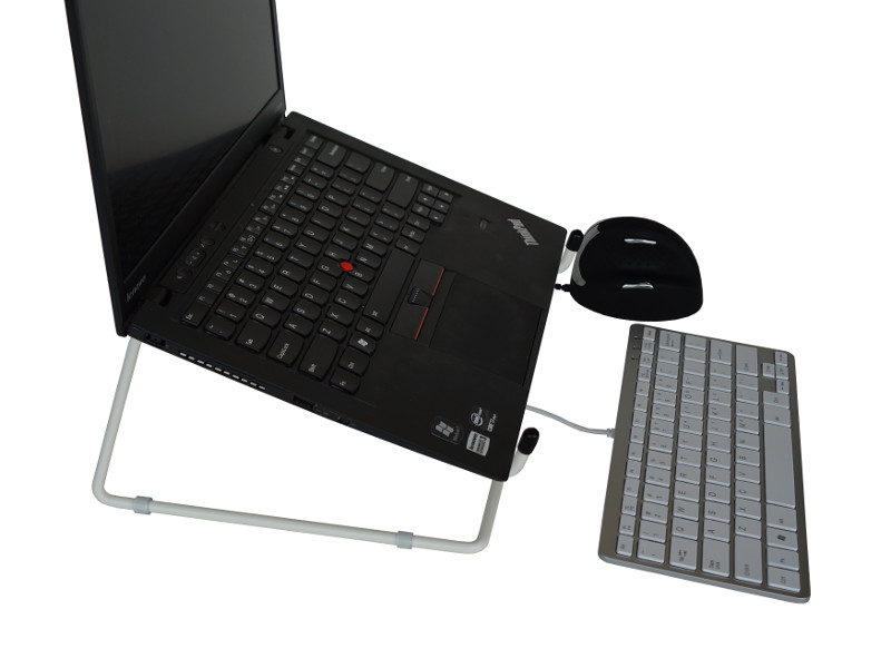 R-Go Steel Office Laptoperhöhung RGOSC020W mit Tastaturablage, weiß 