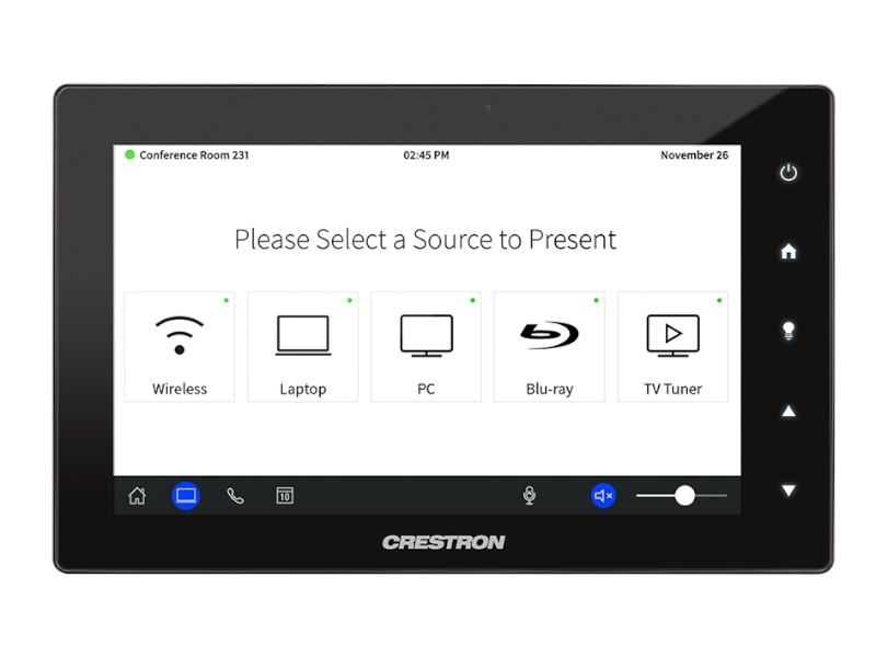 Crestron Touchpanel Bedieneinheit 7 Zoll ohne Kamera, schwarz Mediensteuerung
