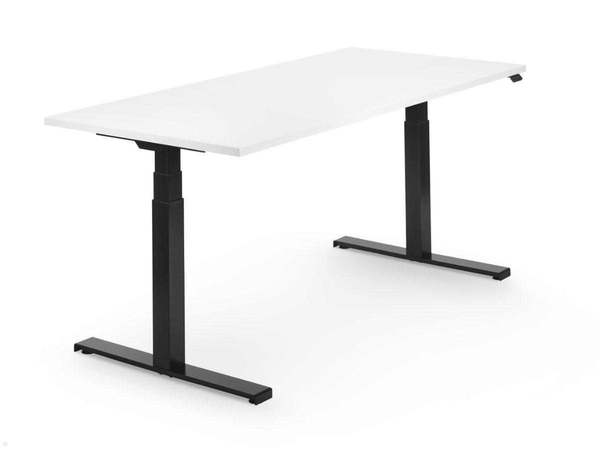 TecLines TST-1801B Steh Sitz Schreibtisch 1800x800 mm, weiß/schwarz