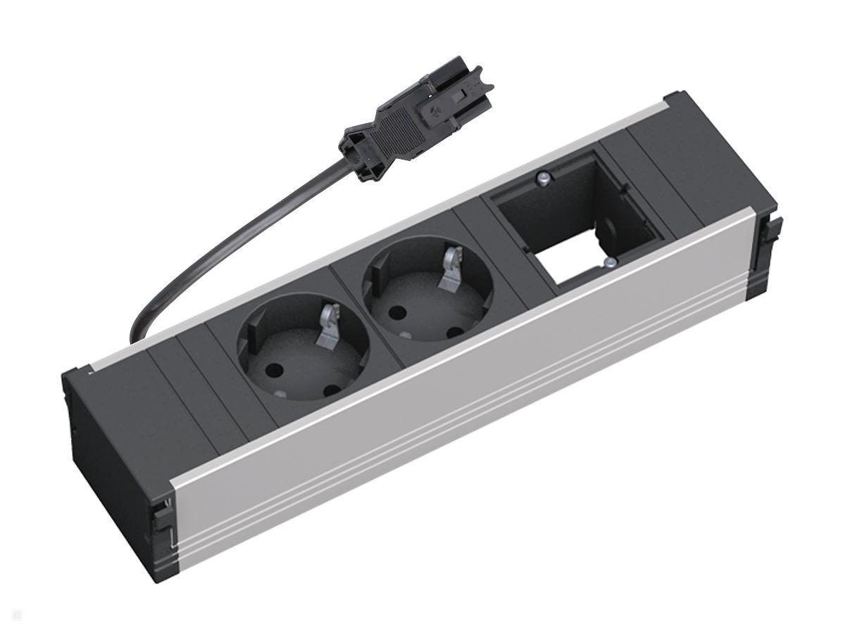 Bachmann CONI Modulträger 3-fach, 2x Steckdose, 1x CM (912.003) Bachmann CONI Modulträger 3-fach, 2x Steckdose, 1x CM (912.003)