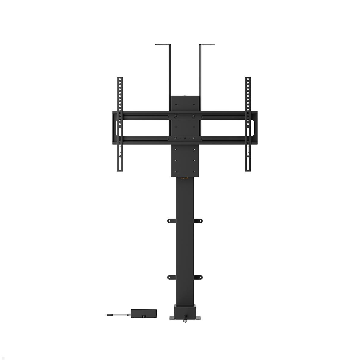MonLines MLS041B Einbau TV Lift schwenkbar, 37-80 Zoll, 1050mm, schwarz, elektrisch drehbarer TV Lift