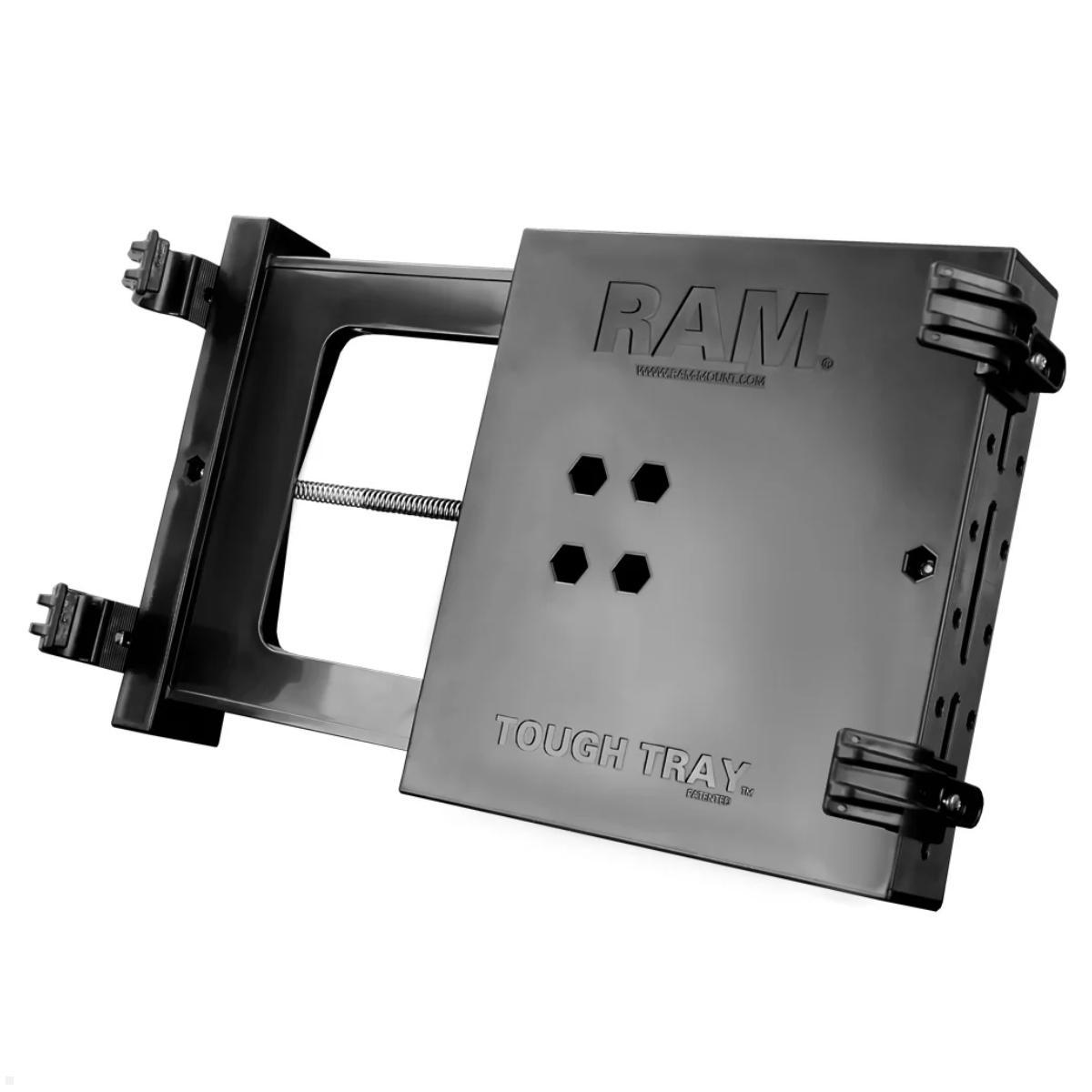 RAM Mounts Laptop-Halterung Tough-Tray Universal für 10-16 Zoll - AMPS-Lochmuster, Vorderansicht