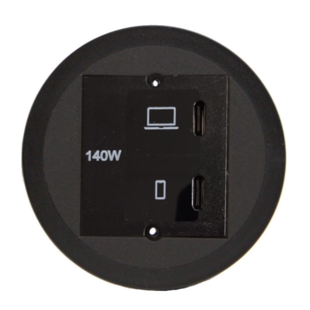 Bachmann PIX Einbau USB-Charger USB-C/USB-C, Ladegerät Unterputz (BM939094)