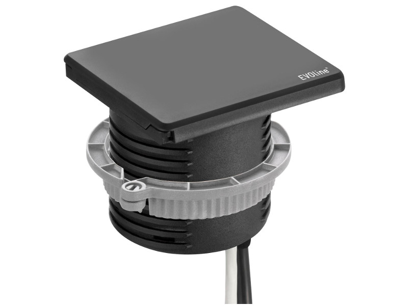 EVOline Square80 1x Schuko mit USB und CAT6 Buchse Tischeinbau EVOline Square80 1x Schuko mit USB und CAT6 Buchse Tischeinbau