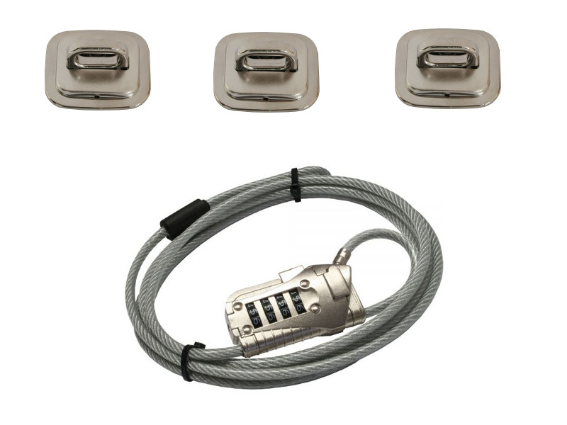 MonLines Sicherheitskit mit Zahlenschloss komplett MonLines Sicherheitskit mit Zahlenschloss komplett