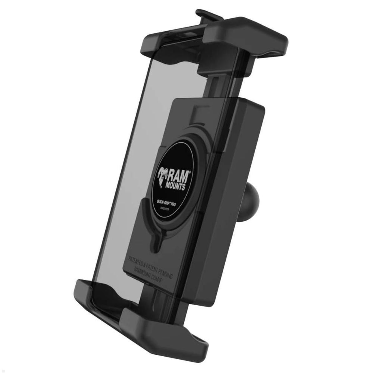RAM Mounts Quick-Grip™ Pro XL Universal Smartphone-Halteschale 6,0-7,8'', Trapez-Basisplatte, B-Kugel (RAM-HOL-PD7BU)
