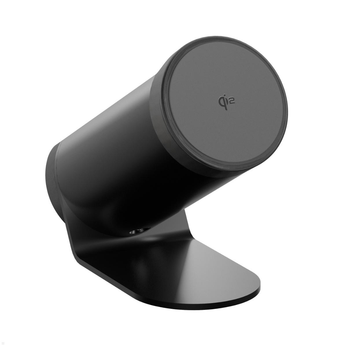 Bachmann NANO Tischsteckdose mit USB-C 45W, Qi2 Wireless Charger, 2 m, schwarz (BM0030779), Qi2 Wireless Charger