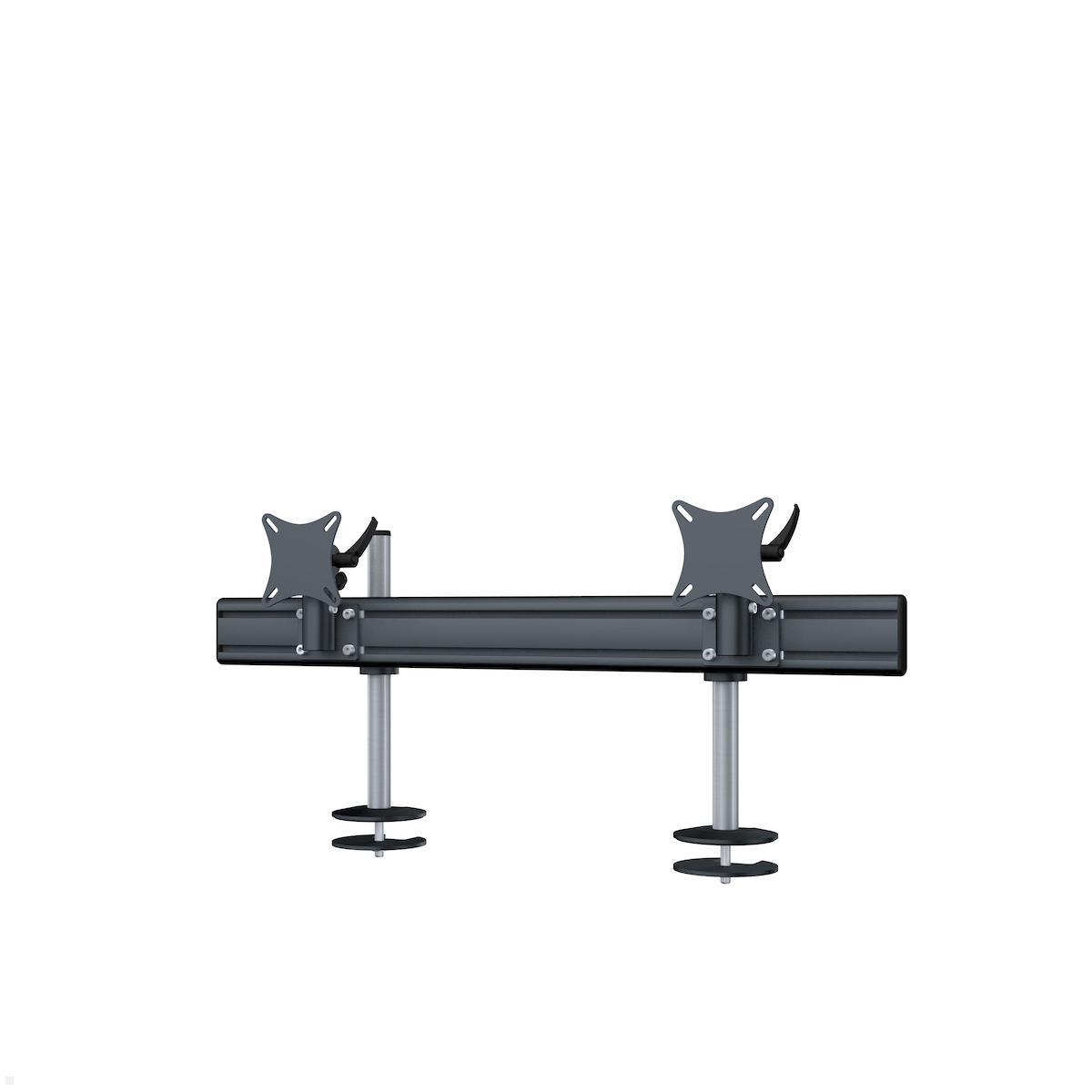 MonLines MTH205B Flat 2er Monitor Tischhalterung Einbau 25-30 Zoll, schwarz MonLines MTH205B Flat 2er Monitor Tischhalterung Einbau 25-30 Zoll, schwarz