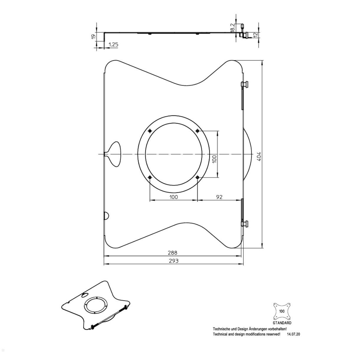 Novus Clu Duo Monitorhalter und Laptophalter, schwarz (990+4618+000), VESA 75/100