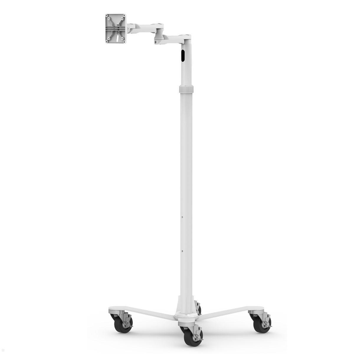 Schwenkarm Monitorwagen Compulocks MCRSTDEXW, weiß Schwenkarm Monitorwagen Compulocks MCRSTDEXW, weiß