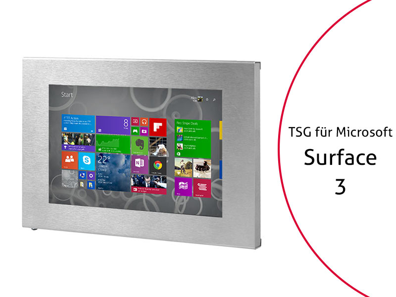 TabLines TSG032E Tablet Schutzgehäuse für Microsoft Surface 3, Edelstahl