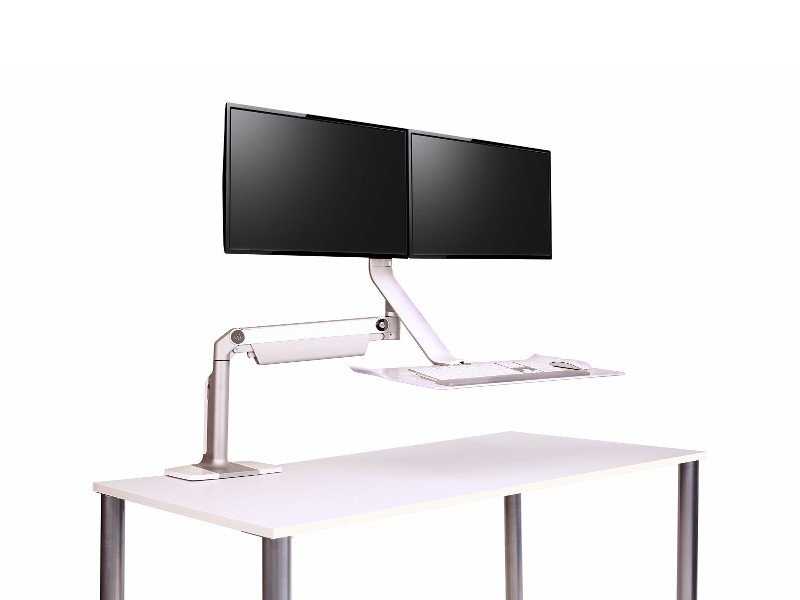 Humanscale QuickStand Lite QSLSCC Sitz-Steh-Halterung Doppelmonitor