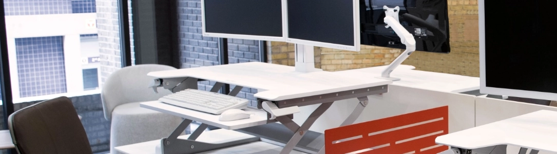 StehSitz Schreibtische / Wandler für 10-36 Zoll Monitore StehSitz Schreibtische / Wandler für 10-36 Zoll Monitore