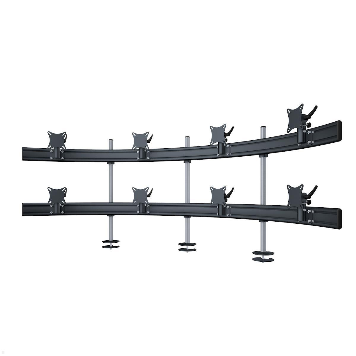 MonLines MTH297B Para 4+4 Monitor Tischhalter Einbau bis 32 Zoll, schwarz MonLines MTH297B Para 4+4 Monitor Tischhalter Einbau bis 32 Zoll, schwarz