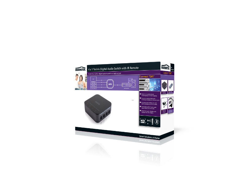 Marmitek Connect TS41 Digital Audioswitcher, 4x Eingang, 1x Ausgang Marmitek Connect TS41 Digital Audioswitcher, 4x Eingang, 1x Ausgang