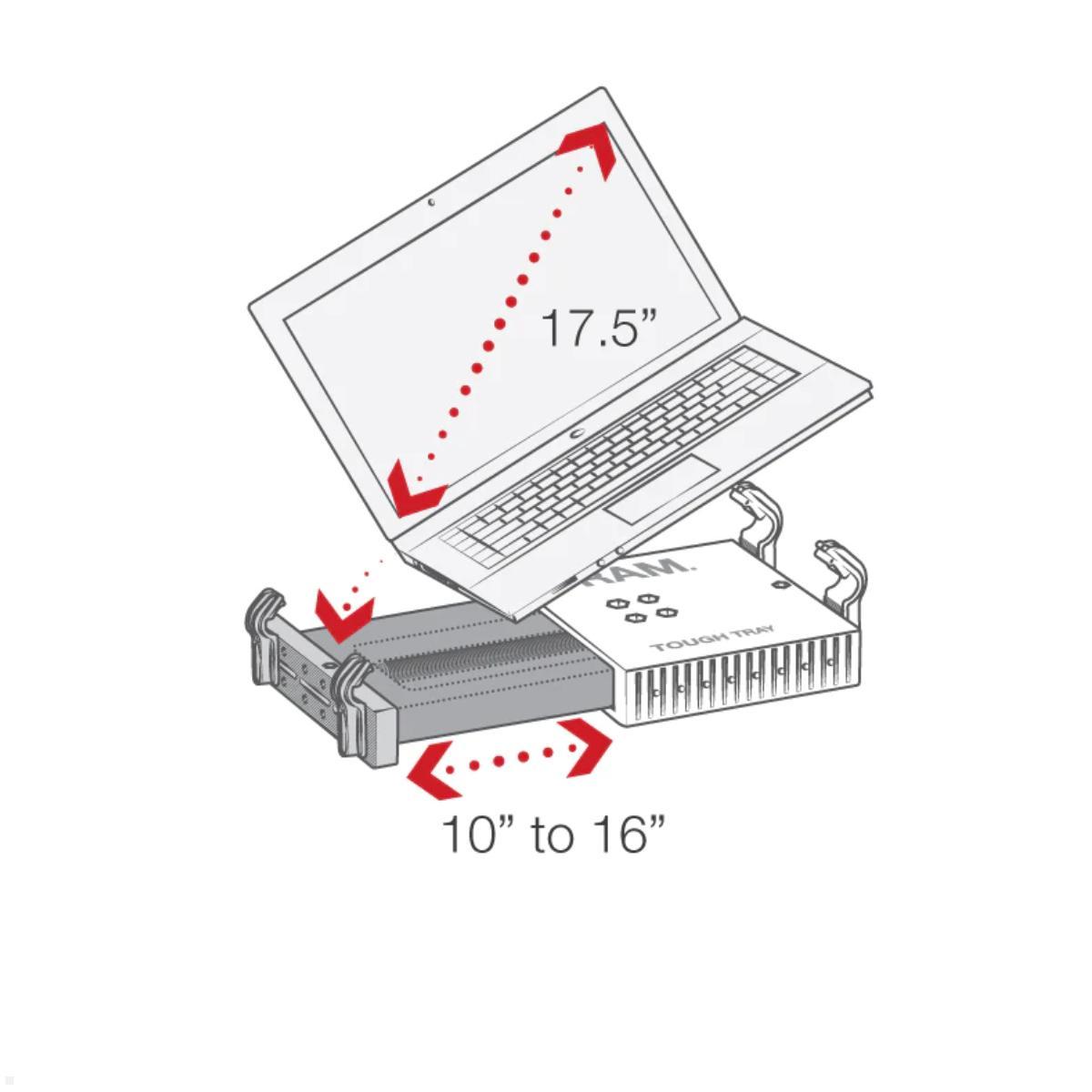 RAM Mounts universal Laptop Halter für Fahrzeug schwenkbar (RAM-VB-196-SW1), schwarz Zoll Größen RAM Mounts universal Laptop Halter für Fahrzeug schwenkbar (RAM-VB-196-SW1), schwarz Zoll Größen