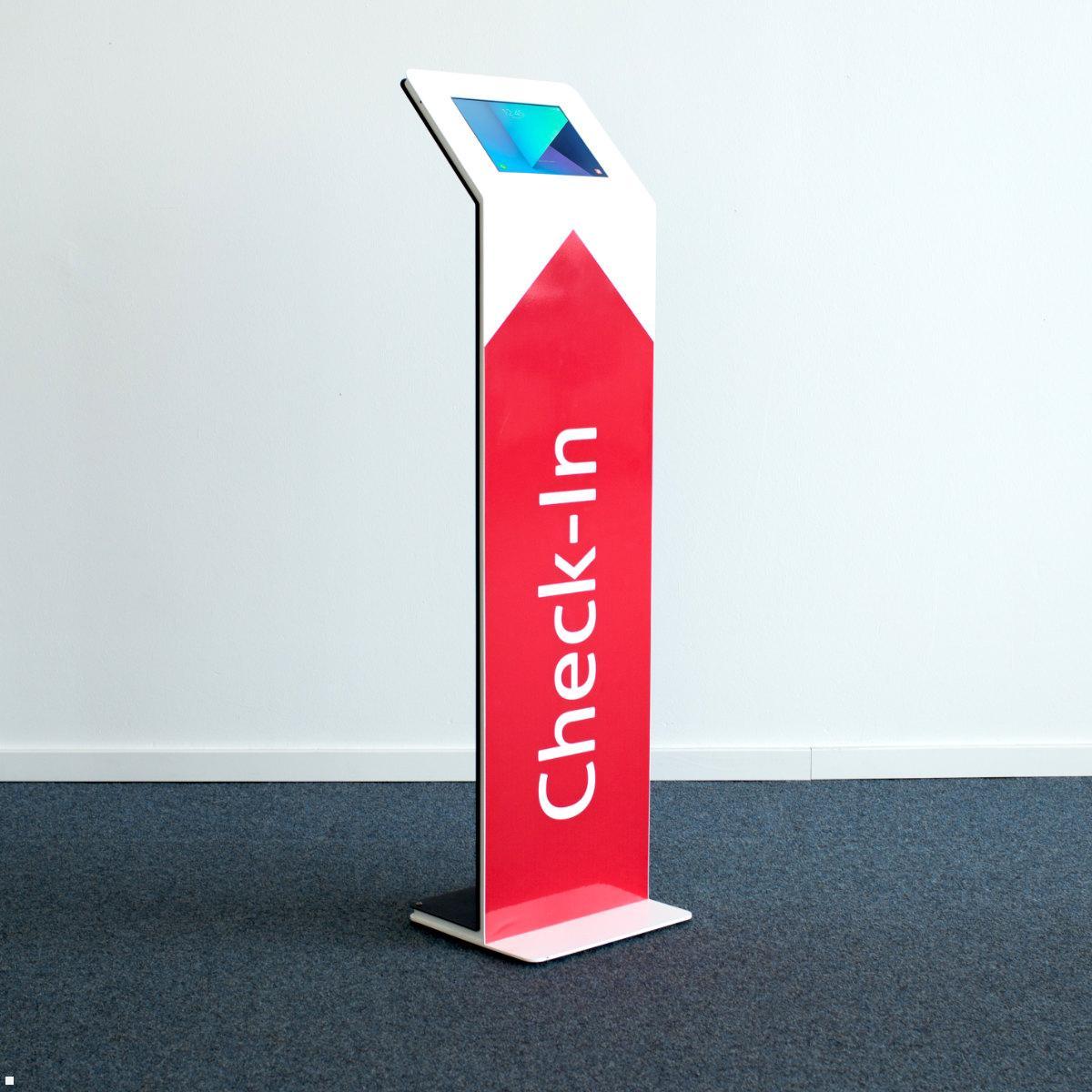 TabLines TBS121 Design Tabletständer quer für Samsung Galaxy Tab A9+ 11.0, Flughafen Check-in TabLines TBS121 Design Tabletständer quer für Samsung Galaxy Tab A9+ 11.0, Flughafen Check-in