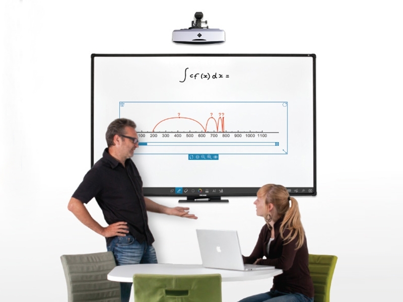 i3 Technologies interaktiver Touch Laser-Beamer mit Wandhalterung Konferenzraum
