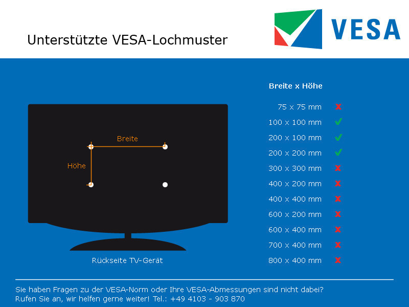 NewStar PLASMA-W820 Wandhalterung VESA